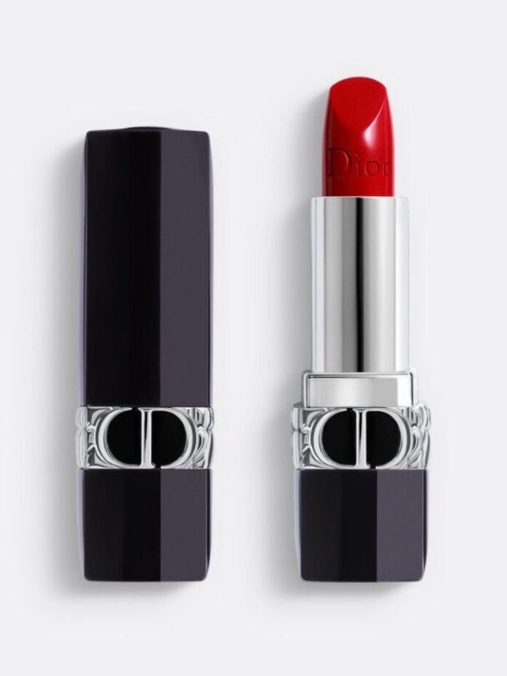 Dior Rouge Lipstick — 999 Satin, Long Wear, mini, NIB